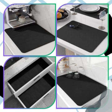 Коврик для кофеварки Black Non-Slip Table Pad 30x50cm