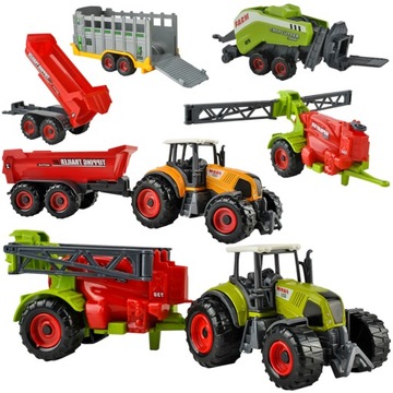 MASZYNY ROLNICZE ZESTAW XXL TRAKTORY TRAKTOR CIAGNIK PRZYCZEPA OPRYSKIWACZ