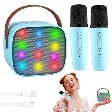 БЕСПРОВОДНОЙ НАБОР КАРАОКЕ, ДВОЙНОЙ МИКРОФОН, ДИНАМИК BLUETOOTH