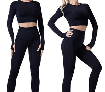 LEGGINSY GYM SILOWNIA PUSH UP BEZSZWOWE ELASTYCZNE