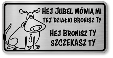 Uwaga pies - śmieszna tabliczka
