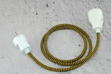 кабельная розетка плетеный кабель розетка удлинитель DIY лофт ретро