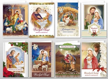 Karnet kartka świąteczna Boże Narodzenia Religijny B6 10szt