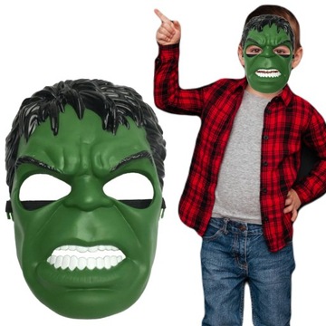 MASKA HULK DLA CHŁOPCA DLA DZIECI PRZEBRANIE SUPERBOHATER AVENGERS NA BAL