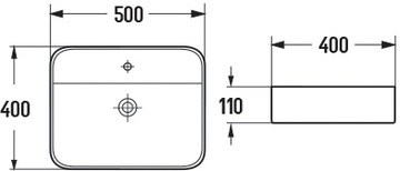 MEXEN SOFIA UMYWALKA NABLATOWA 50 x 40 BIAŁA