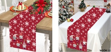 СТОЙКАЯ К ПЯТНИЯМ РОЖДЕСТВЕНСКОЙ ПРОТЕГЕ 40х140 Скатерть РОЖДЕСТВЕНСКИЙ ВЫБОР УЗОРОВ ЦВЕТА