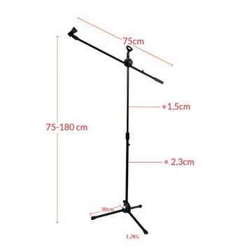 ПОДСТАВКА ДЛЯ МИКРОФОНА ШТАТИВ, 2 ДЕРЖАТЕЛЯ