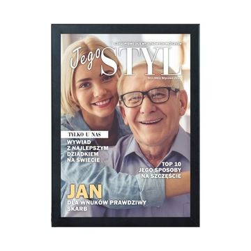 OKŁADKA GAZETY DLA BABCI I DZIADKA A4 + RAMKA