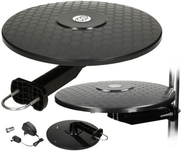 КРУГЛАЯ ТЕЛЕВИЗИОННАЯ АНТЕННА DVB-T2 4K HD MUX8 ACTIVE 360