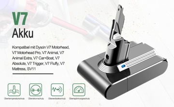 Аккумулятор для Dyson V7 21,6 В 3000 мАч
