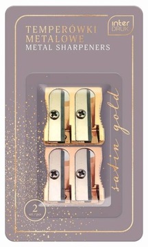 Точилка по МЕТАЛЛУ, 2 шт, SATIN GOLD, ИНТЕРПРИНТ