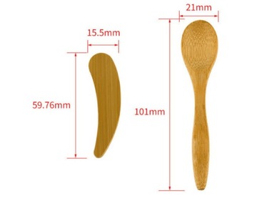 Миниатюрная бамбуковая миска для смешивания масок для лица своими руками с