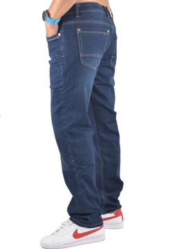 Spodnie Męskie Granatowe Jeansy K&L duże rozmiary W44/L32
