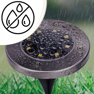 СОЛНЕЧНАЯ САДОВАЯ ЛАМПА СВЕТОДИОДНЫЕ НАЗЕМНЫЕ ЛАМПЫ ДИСКОВЫЙ ДАТЧИК СУМЕРКА 12 x ДИСК