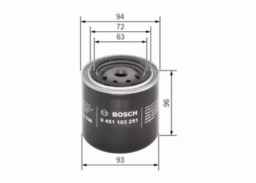 FILTR OLEJE BOSCH CHRYSLER 300C 300M VOYAGER