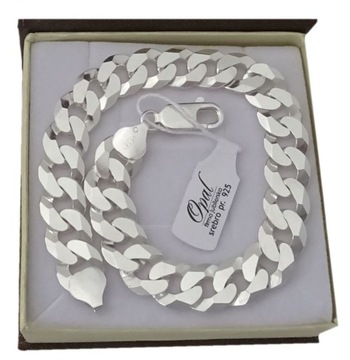 BRANSOLETKA SREBRNA 925 PANCERKA 23CM SZEROKA