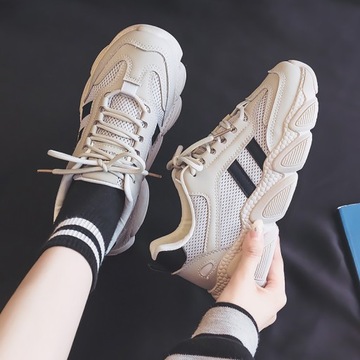Nowe wiosenne sportowe buty do biegania na platformie dla dziewczynek