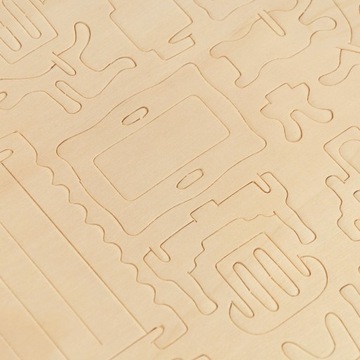 КОМПЛЕКТ ДЕРЕВЯННОЙ МЕБЕЛИ ДЛЯ КУКОЛЬНОГО ДОМА 3D ПАЗЛ