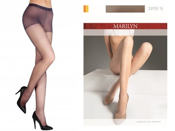 Półmatowe rajstopy Super 15 Marilyn PLAYA 3-M