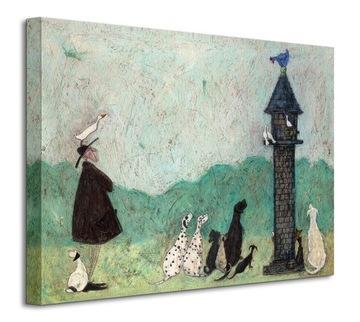 Sam Toft Ernest z psami Obraz na płótnie 40x30 cm