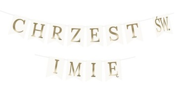 Baner CHRZEST ŚW. + IMIĘ Dziecka Personalizowany