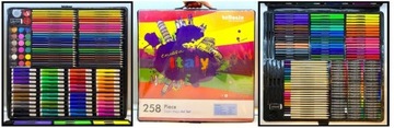 НАБОР КАРАНДАША ХУДОЖЕСТВЕННЫЙ, ЧЕМОДАН 258 ПРЕДМЕТОВ