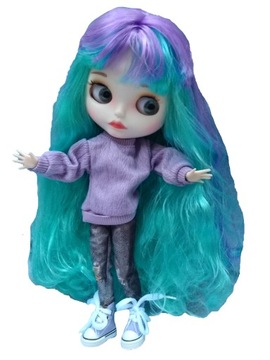 KOLEKCJONERSKA LALKA BJD BLYTHE TĘCZOWE WŁOSY RUCHOME OCZY PL