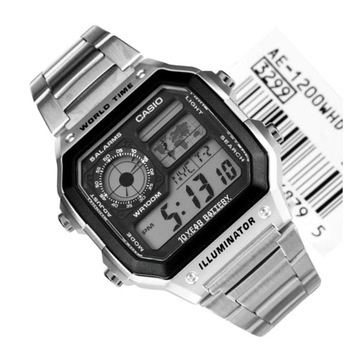 Zegarek Męski CASIO SREBNY ORGINAŁ PREZENT + BOX