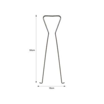 Надеваем зеленый подстаканник. Практичные двойные крючки из нержавеющей стали.