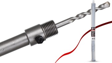 ADAPTER do OTWORNIC PRZEDŁUŻKA 450mm M22x2.0 KORONKI SDS PLUS do BETONU