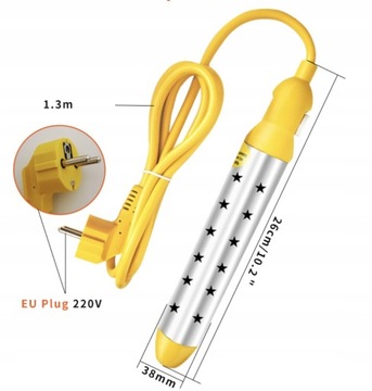 ELEKTRYCZN GRZAŁKA BASENOWA PODGRZEWACZ 2500W 220V