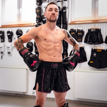 МУАЙ ТАЙ КИКБОКСИНГ ШОРТЫ ЧЕРНЫЙ РОЗОВЫЙ KACIEJPRO ВЫСОКОЕ КАЧЕСТВО РАЗМЕР XS