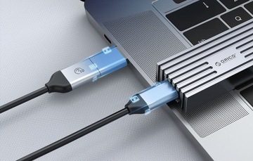 АДАПТЕР КОРПУСА ORICO USB-C КАРМАН ДЛЯ SSD-НАКОПИТЕЛЯ M.2 КАБЕЛЬ NVME 2-В-1 USB 3.2