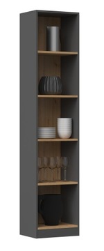 REGAŁ NA KSIĄŻKI BIUROWY L40 ANTRACYT/DĄB ARTISAN