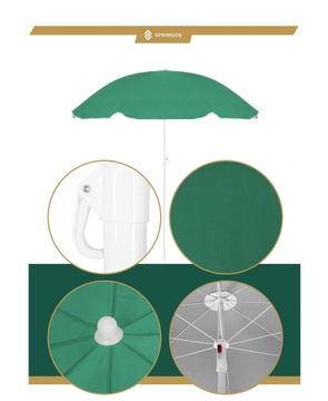 PARASOL PLAŻOWY PLAŻĘ OGRODOWY ŁAMANY SKŁADANY 160cm BALKONOWY DUŻY UPF50+