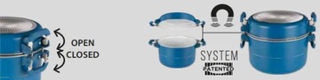 ТУРИСТИЧЕСКИЕ ГОРШКИ С МАГНИТНОЙ ЗАКРЫТКОЙ BRUNNER CAREZZA 7+1 Ø 20 см