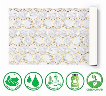 Podkładka ochronna na biurko heksagony beton 90x45