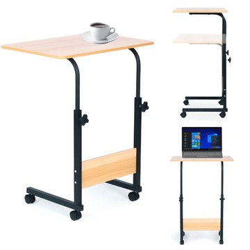 Stolik Pod Laptopa Mobilne Biurko Na Kółkach Dostawka Do Łóżka Regulowane