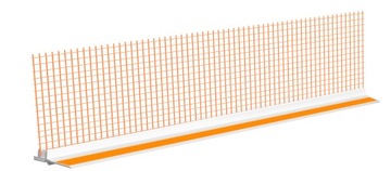 Listwa przyokienna z siatką BIAŁA PCV APU MIDI korytko 3mm 1,5mb