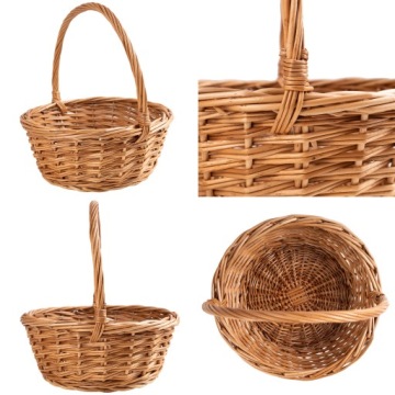 Детская плетеная пасхальная корзина с ручкой маленькая пасхальная корзина 20 см