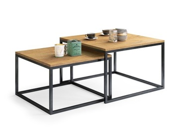 stolik kawowy ława loft podwójny 2w1 DĄB LANCELOT 50 60