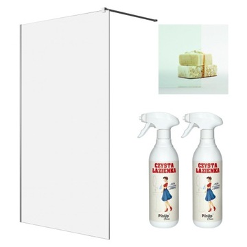 Kabina prysznicowa Walk-in prysznic 100 czyste + pianka czyszcząca PinUp