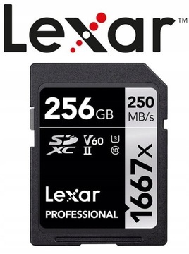 Karta LEXAR Professional SDXC 256GB 1667x 250MB UHS-II