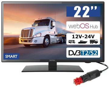 АВТОМОБИЛЬНЫЙ ТВ 22 ДЮЙМА SMART TV WebOs HbbTV 12 В