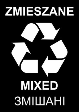 Zestaw naklejek recykling 6 szt ~A6 (PL, ENG, UKR)