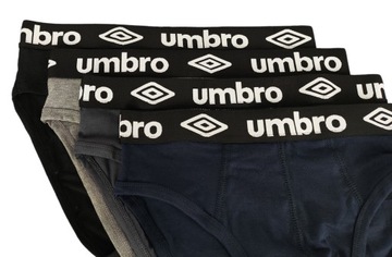 Slipy UMBRO męskie majtki bielizna klasyczne 95% bawełna 4-PAK