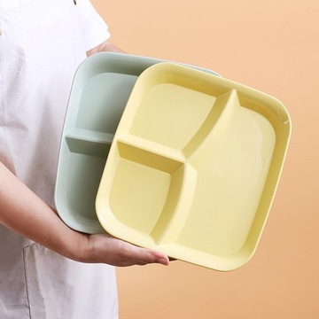 Talerz z przegródką Można myć w zmywarce Naczynie do serwowania żywności Taca szkolna Jasnozielona