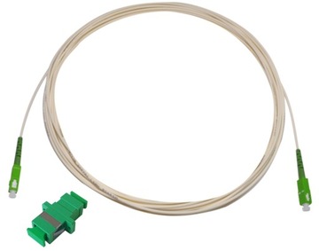 Patchcord światłowodowy kabel SC/APC-SC/APC sx 3m + adapter
