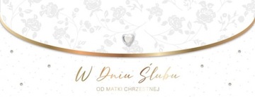 MINIMALISTYCZNA KARTKA ŚLUBNA okolicznościowa 100x260mm KARNET z kopertą