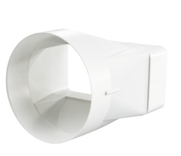 ŁĄCZNIK PRZEKROJÓW ZMIENNYCH WSPÓŁOSIOWY 120x60mm FI 100mm PCV VENTS